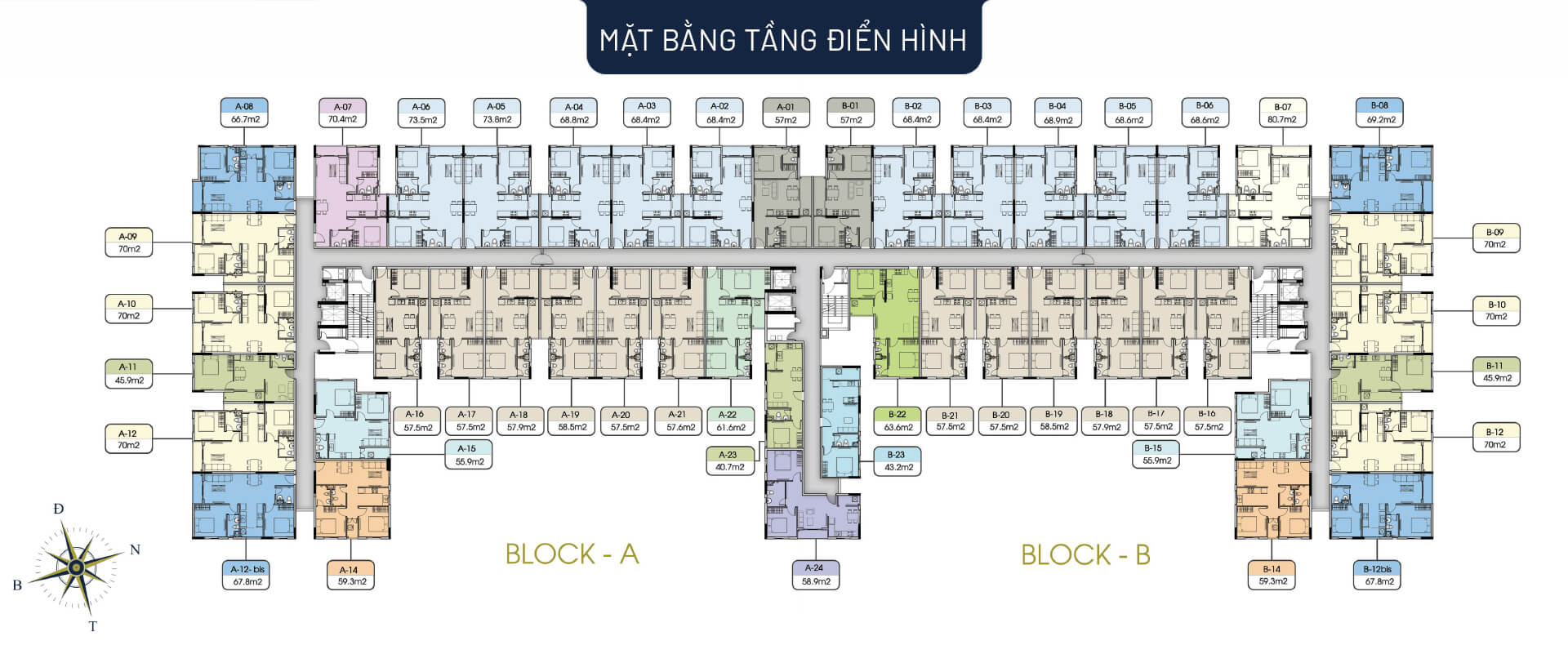 	mặt bằng căn hộ Golf View Palace